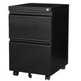 thumbnail image 1 of MIIIKO 2 Drawer File Cabinet with Lock, Under Desk Metal Filing Cabinet for Home Office,Lockable Rolling File Cabinet with 2 Keys for Legal/Letter/a4 Size(Black,unassembled), 1 of 6