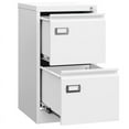 thumbnail image 1 of MIIIKO 2 Drawer File Cabinet,Metal Small Filing Cabinets with Lock,15.1IN Wide Storage A4/F4/Letter/Legal for Home Office-Assembly Required (2 Drawer-White), 1 of 6
