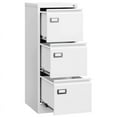 thumbnail image 1 of MIIIKO 3 Drawer File Cabinet with Lock,Metal Vertical Filing Cabinets for Home Office Storage A4/F4/Letter/Legal for Home Office-Assembly Required(White), 1 of 5
