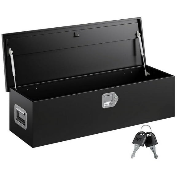 MIIIKO 39 Inch Steel Heavy Duty Truck Bed Tool Box, Trailer Tongue Tool Box with Lock and Keys, Utility Trailer Tool Box for Truck, Pickup, RV, Trailer