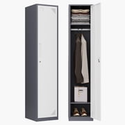 MIIIKO Metal Locker for Gym, School, Office, 71" Metal Storage Locker Cabinets for Employees, Students Steel Lockers One Tier, 1 Door