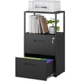 MIIIKO Office File with 2 Drawers and Shelf, Metal Vertical