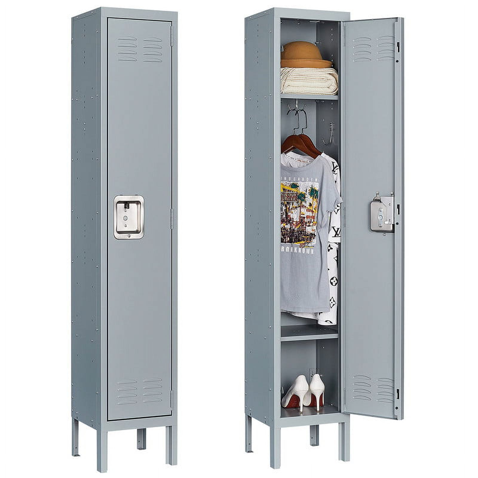 MIIIKO Single Door Metal Locker Steel Employees Lockers for Office