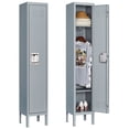 thumbnail image 1 of MIIIKO Single Door Metal Locker Steel Employees Lockers for Office, Metal Storage Locker Cabinet with Louvers for Employee Gym, Home, School, 1 of 5