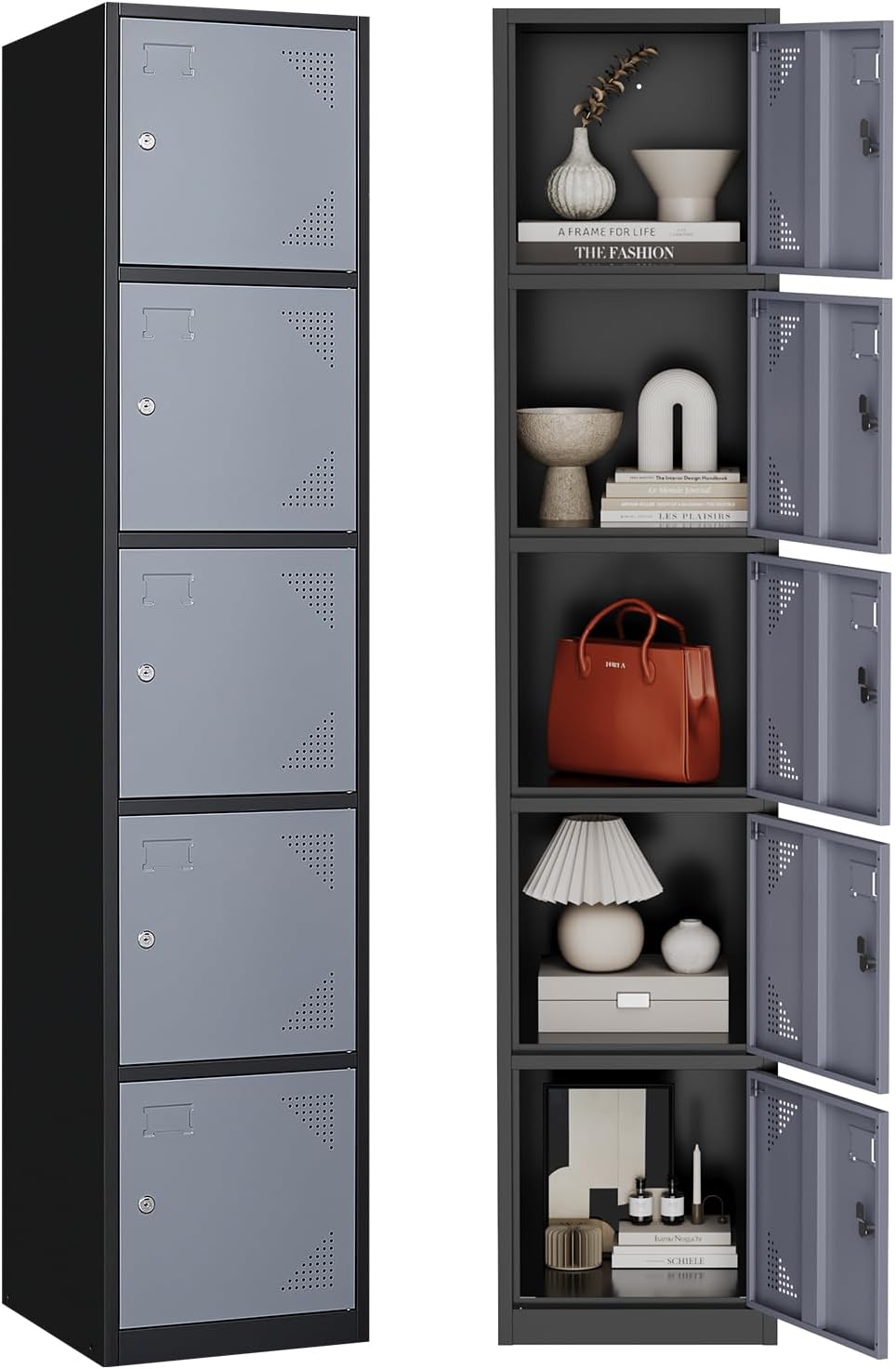 School Gym Employee Locker 4 Door Tall Steel Locker With Key Lock ...
