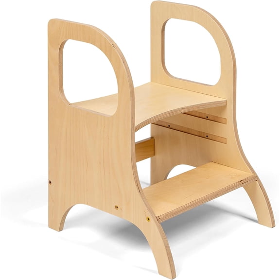 MIIMO Adjustable Height Toodler Step Stool Potty Training Toilet Stool (Wooden)