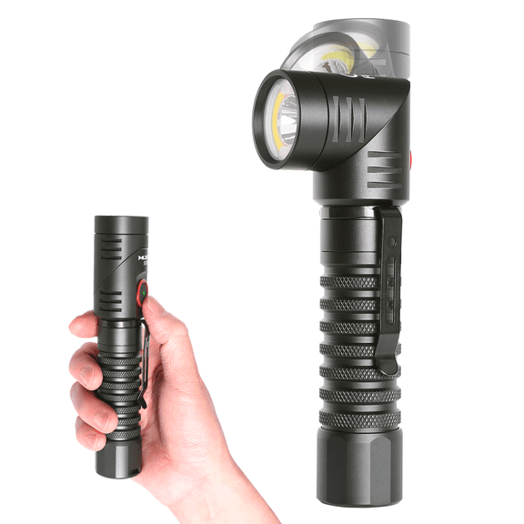 Mijomi Magnetic Flashlight 1300 High Lumens Both Spotlight and Floodlight,Max 22H Runtime,for Camping,Repair, Emergency