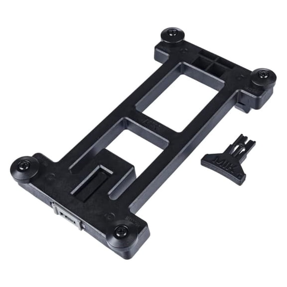 MIK Adapter Plate - Black Bicycle Rack Mount | Luggage Carrier Interface for 80-150mm Rails | Secure Bike Pannier & Basket Attachment | Quick & Easy Installation
