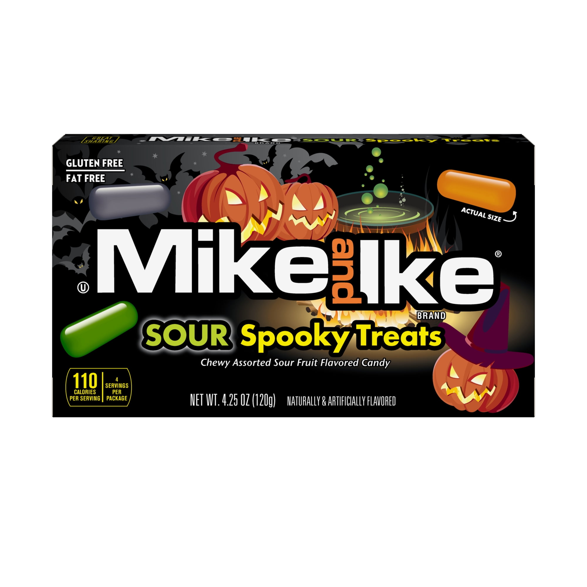 MIKE AND IKE SOUR Spooky Treats Chewy Candy, Halloween Candy