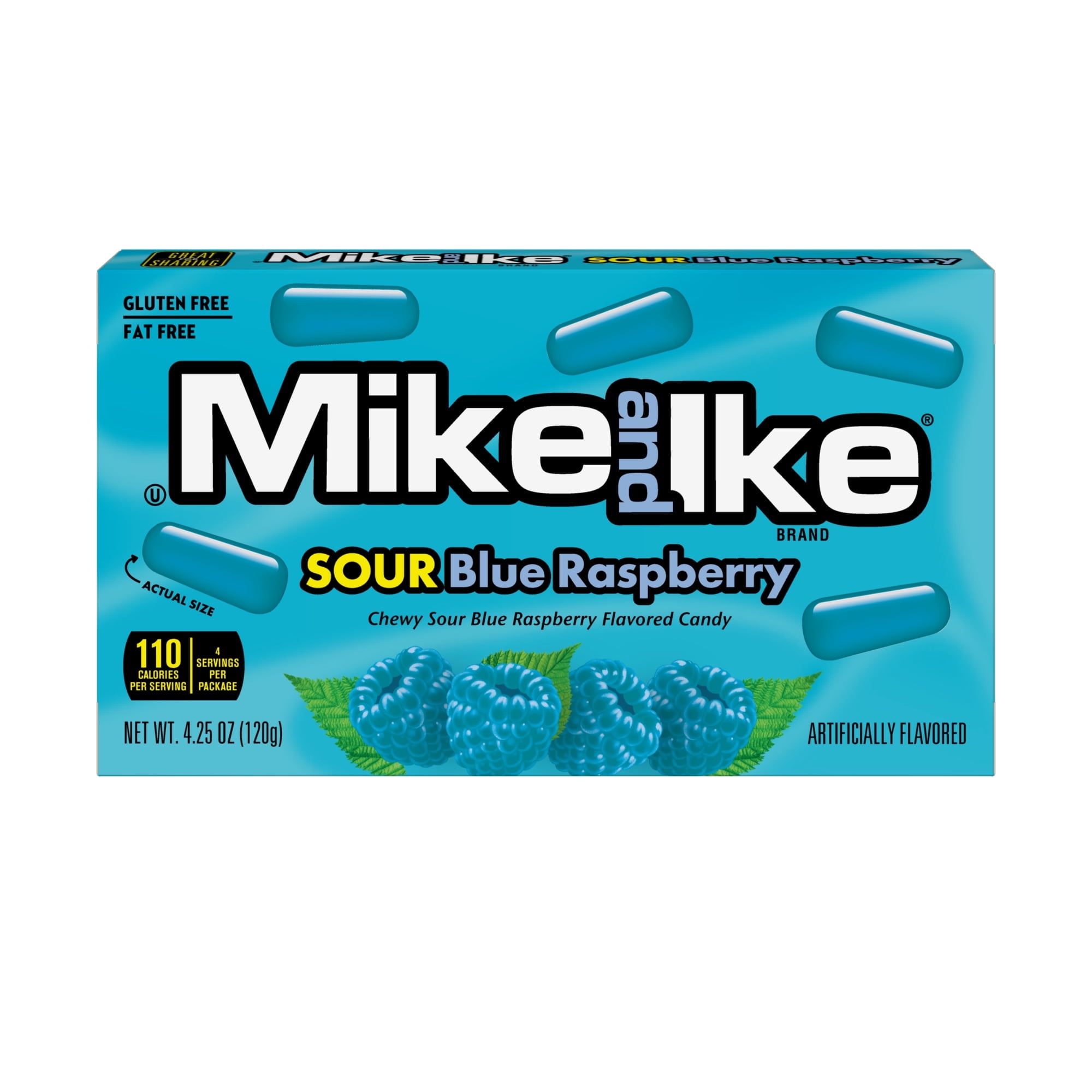MIKE AND IKE Sour Blue Raspberry flavored Chewy Candy - Walmart.com