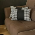 thumbnail image 1 of MIKE & Co. NEW YORK Boho-Chic Decorative Houndstooth Jacquard Pillow Covers 2 PCS Black-Black 12x20, 1 of 5