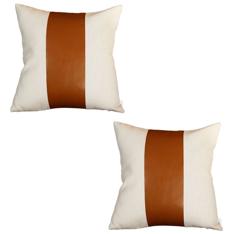 https://i5.walmartimages.com/seo/MIKE-Co-NEW-YORK-Handcrafted-Decorative-Throw-Pillow-Cover-Vegan-Faux-Leather-Set-of-2-Brown-Ivory-17-x-17_e0517d38-af49-4a6e-90f3-13af80520ed6.e407df8e356735ae7c7dd086dfefd20d.jpeg?odnHeight=768&odnWidth=768&odnBg=FFFFFF