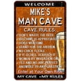 thumbnail image 1 of MIKE'S Man Cave Rules Rusty Sign Garage Decor 8x12 108120051092, 1 of 1