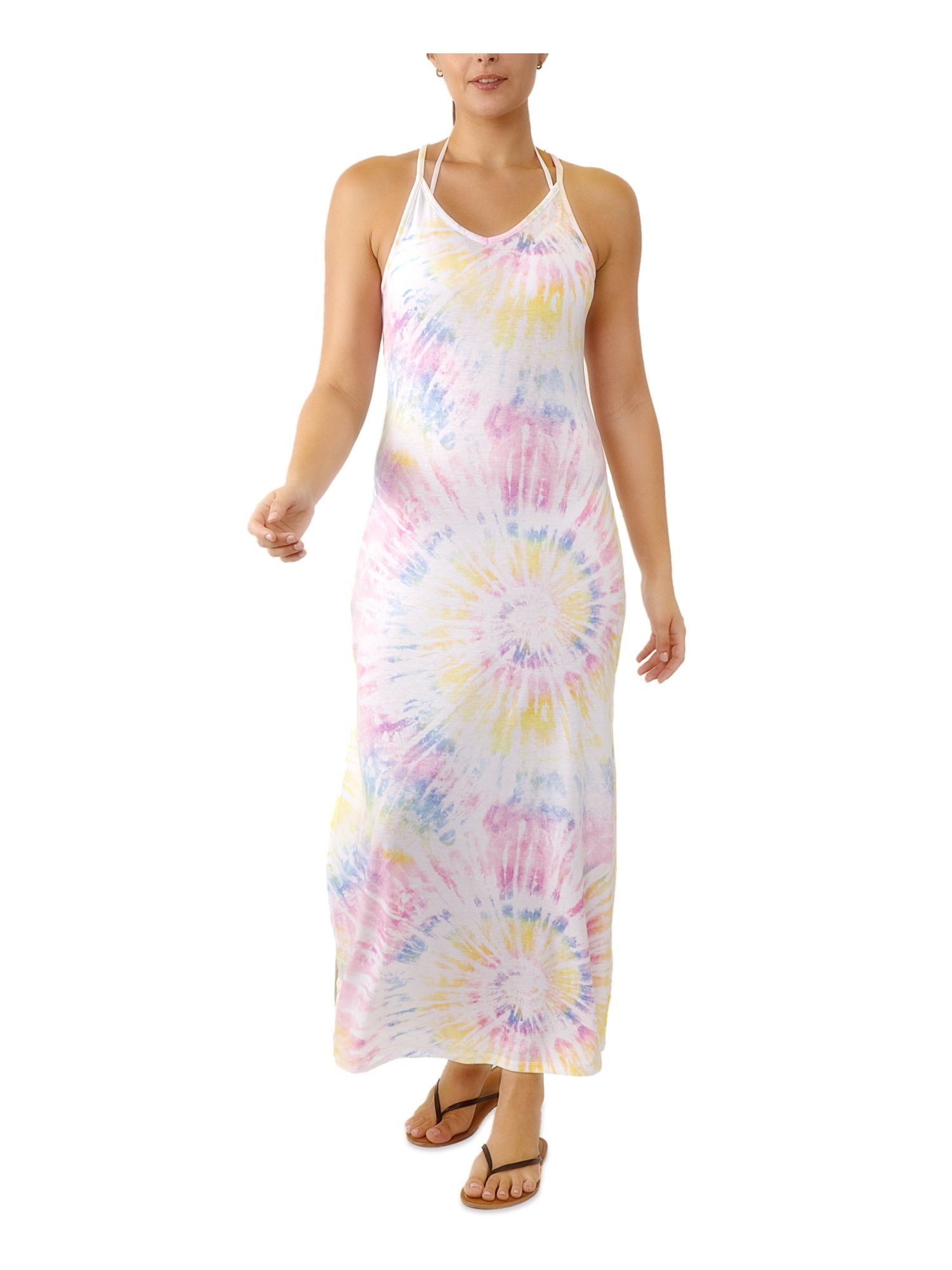 Set of 6 Pink Mist Tie Dye Maxi Cover Up (S,M,L)