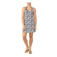 thumbnail image 1 of MIKEN Women's White Snake Print Stretch Square Neck Shoulder Straps Swimsuit Cover Up S, 1 of 2