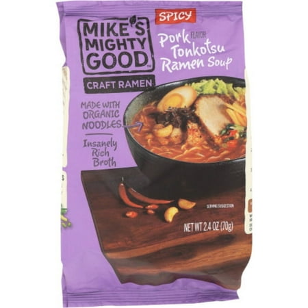 MIKES MIGHTY GOOD SOUP RAMEN PORK SPICY 2.4 OZ - Pack of 7