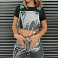 thumbnail image 1 of MIKI WELL Transparent Waterproof TPU Apron With Three Pockets and Adjustable Cyan Nylon Straps Suitable for Hair Stylist Pet Store, 1 of 3