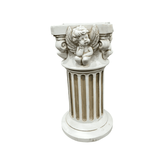 MIKIBAMA 19" H Vintage Angel Roman Column Pedestal