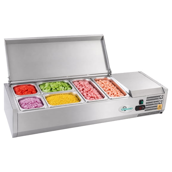 MIKIBAMA 47" Commercial Refrigerated Prep Station, 1.5 Cu.Ft