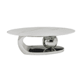 thumbnail image 1 of MIKIBAMA Oval Faux Marble Coffee Table for Living Room, 1 of 12