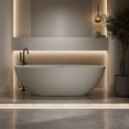 thumbnail image 1 of MIKIBAMA 67'' Freestanding Bathtub Resin Stone Soaking Bathtub, 1 of 5