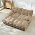 thumbnail image 1 of MIKIBAMA 77" Light Coffee U Shaped Chenille Modular Sectional Sofa Cloud Design Button Seat Cushions With Movable Ottomans Solid Wood Frame for Living Room,2-Seat, 1 of 10