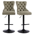 thumbnail image 1 of MIKIBAMA Modern Bar Stools PU Swivel Barstools Adjusatble Seat Height from 26-33 Inch, Set of 2, 1 of 6