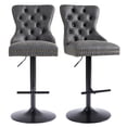 thumbnail image 1 of MIKIBAMA Modern Bar Stools PU Swivel Barstools Adjusatble Seat Height from 26-33 Inch, Set of 2, 1 of 6