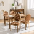 thumbnail image 1 of MIKIBAMA Orange PU Leather Dining Chairs, Mid-Century Style, Set of 4, 1 of 7