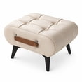 thumbnail image 1 of MIKIBAMA Small Foot Stools Ottoman Faux Leather Footrest for Living Room Bedroom Office, 1 of 10