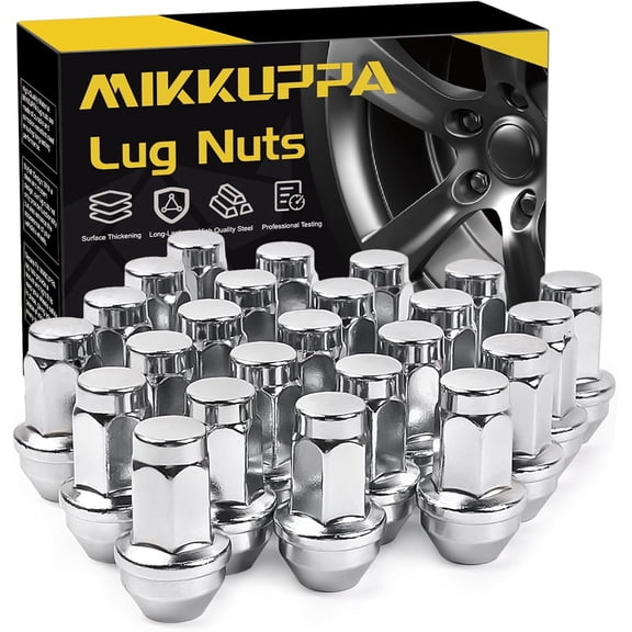 MIKKUPPA M14x2.0 Lug Nuts - Replacement for 2003-2014 Ford F150 Expedition Lincoln Navigator Factory Wheels - 24pcs 13/16 Hex 2 Inch Chrome OEM Factory Style Large Acorn Seat Lug Nuts