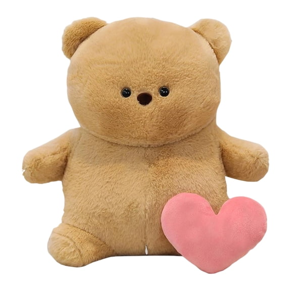 MIKLL Cute Bear Plush Toy, Kawii Soft Stuffed Pillow as Birthday Holiday Gift, Creative Home Sofa Shelf Display and Office Pillow Must Have Collectible for Kids and Adults (Camel S)