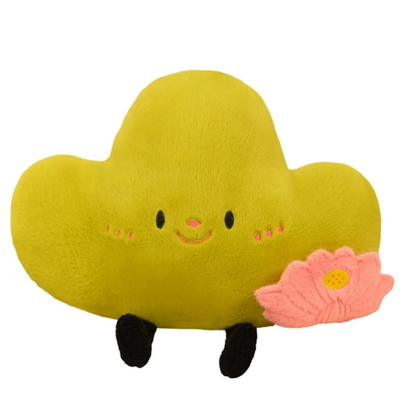 MIKLL Funny Cloud Plush Pillow,Cute Expression and Soft Stuffed Toy,17.72" Soft Safe Material Plushies,Unique Gifts for for Kids and Adults