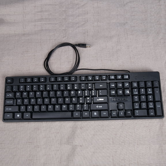 MIKOBOX Computer Keyboards, Wired USB Full Size Keyboard with Numeric Keypad, Standard Layout Keyboard for Desktop Laptop Office Use