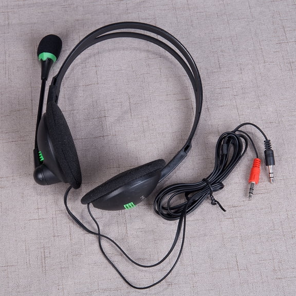 MIKOBOX Headphones, Wired On-Ear Headset with Microphone, 3.5mm Audio Headphones for Computer Laptop Online Learning Office Use