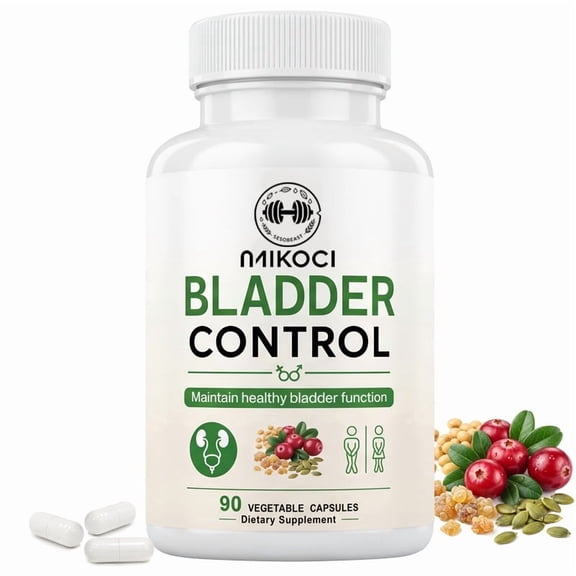 MIKOCI Bladder Control Capsules - With Pumpkin Seed, Cranberry, Boswellia, Supports Urinary Tract Health, Bladder Health, Premium Supplement - 90Capsules