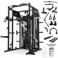 Mikolo Horus Functional Trainer & Smith Machine, 2x2" Uprights (33 Holes), Dual 132LBS Weight Stack, Dual High/Low Cables, Full Body Workout Home Gym