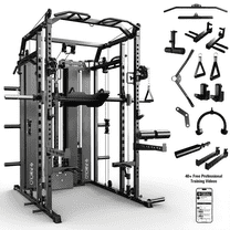Mikolo Horus Functional Trainer & Smith Machine, 2×2"Uprights (33 Holes), Dual 132LBS Weight Stack, Dual High/Low Cables, Full Body Workout Home Gym