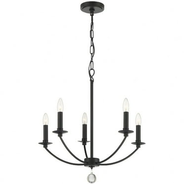 5 Light Chandelier-24 Inches Tall And 23 Inches Wide     -Traditional Installation Crystorama Lighting Mil-8005-Bk