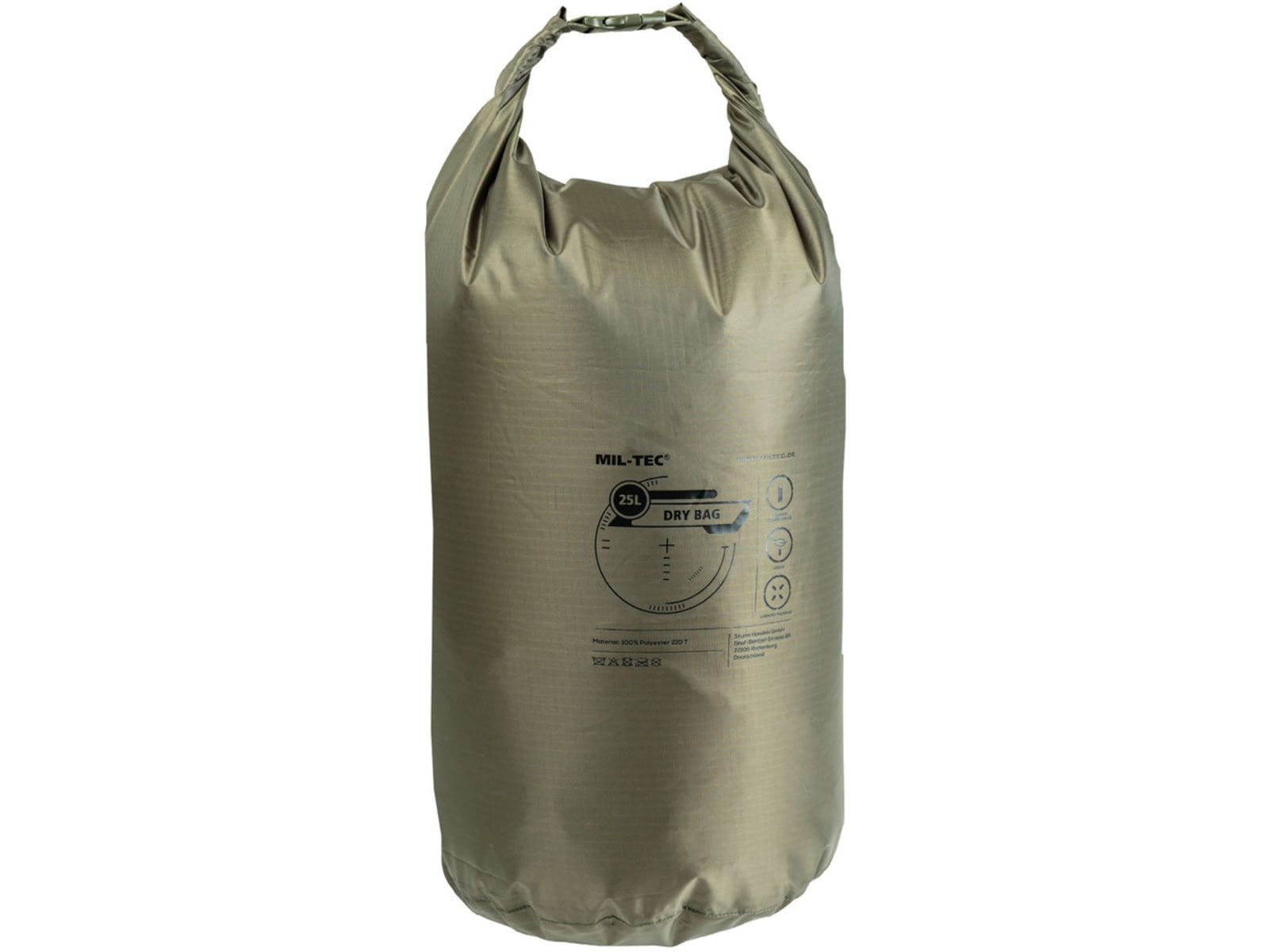 MIL-TEC 25L Dry Bag, Olive Drab