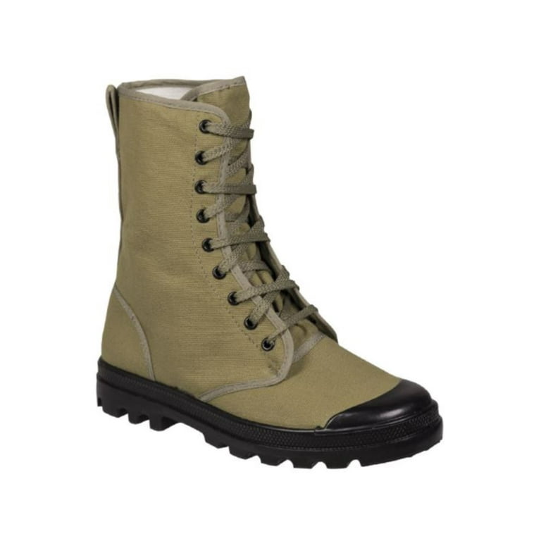 MIL-TEC French Style 9-Hole Canvas Combat Boots - Men's, Olive