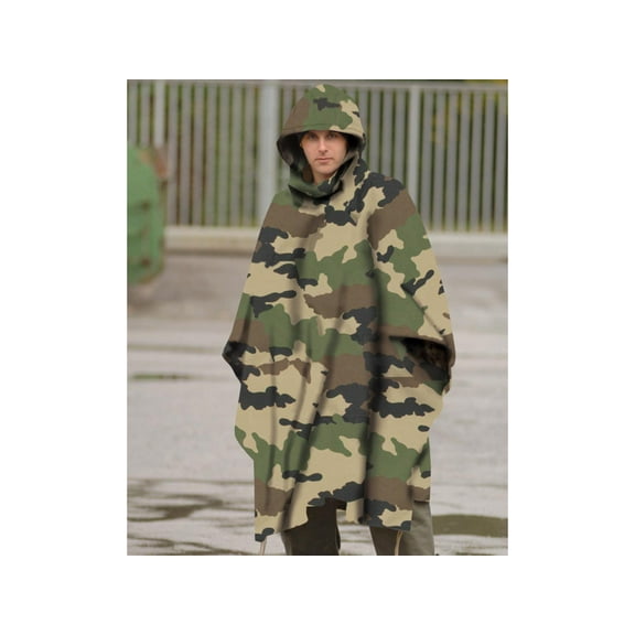MIL-TEC Ripstop Wet Weather Poncho, CCE Camo, One Size