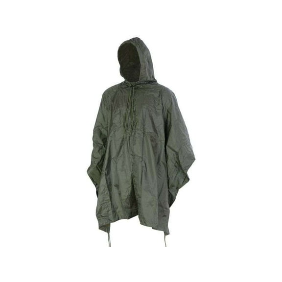 MIL-TEC Ripstop Wet Weather Poncho, Olive Drab, OSFM