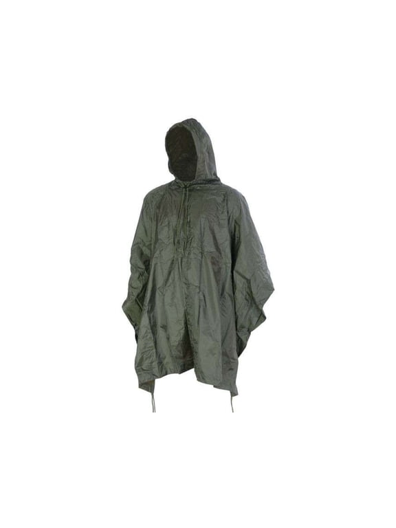 Ripstop Wet Weather Poncho, Olive Drab, One Size