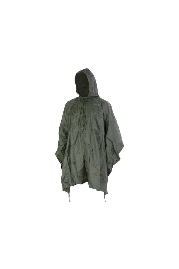 Ripstop Wet Weather Poncho, Olive Drab, One Size