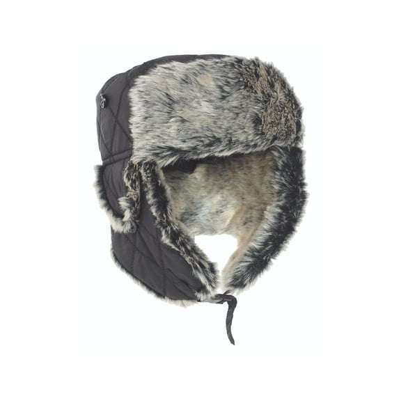 MIL-TEC Winter Cap w/Fake Fur - Men's, Black, Extra Large