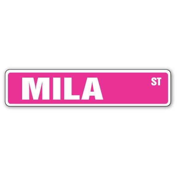 MILA Street Sign Childrens Name Room Sign | Indoor/Outdoor |  30" Wide