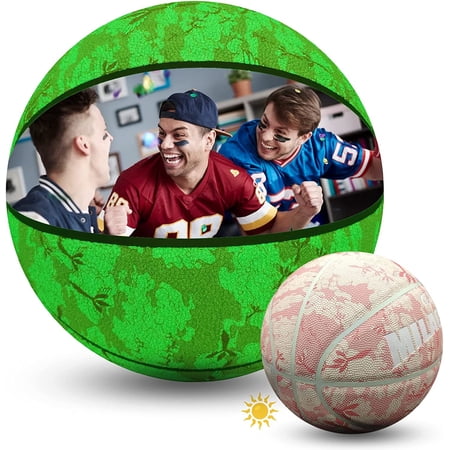 MILACHIC Customized Basketball, Glow in The Dark Personalized Basketball Size 7 (29.5") / Size 6 (28.5") / Size 5 (27.5")