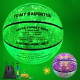 thumbnail image 1 of MILACHIC Glow in the Dark Basketball, Personalized to My Daughter Glowing Leather Basketball Women Size 6(28.5"),Indoor Outdoor Cool Basketball Gift, 1 of 5