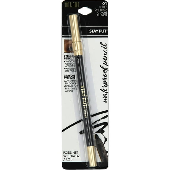 MILANI Stay Put Waterproof Eye Liner Pencil, Linked On Black